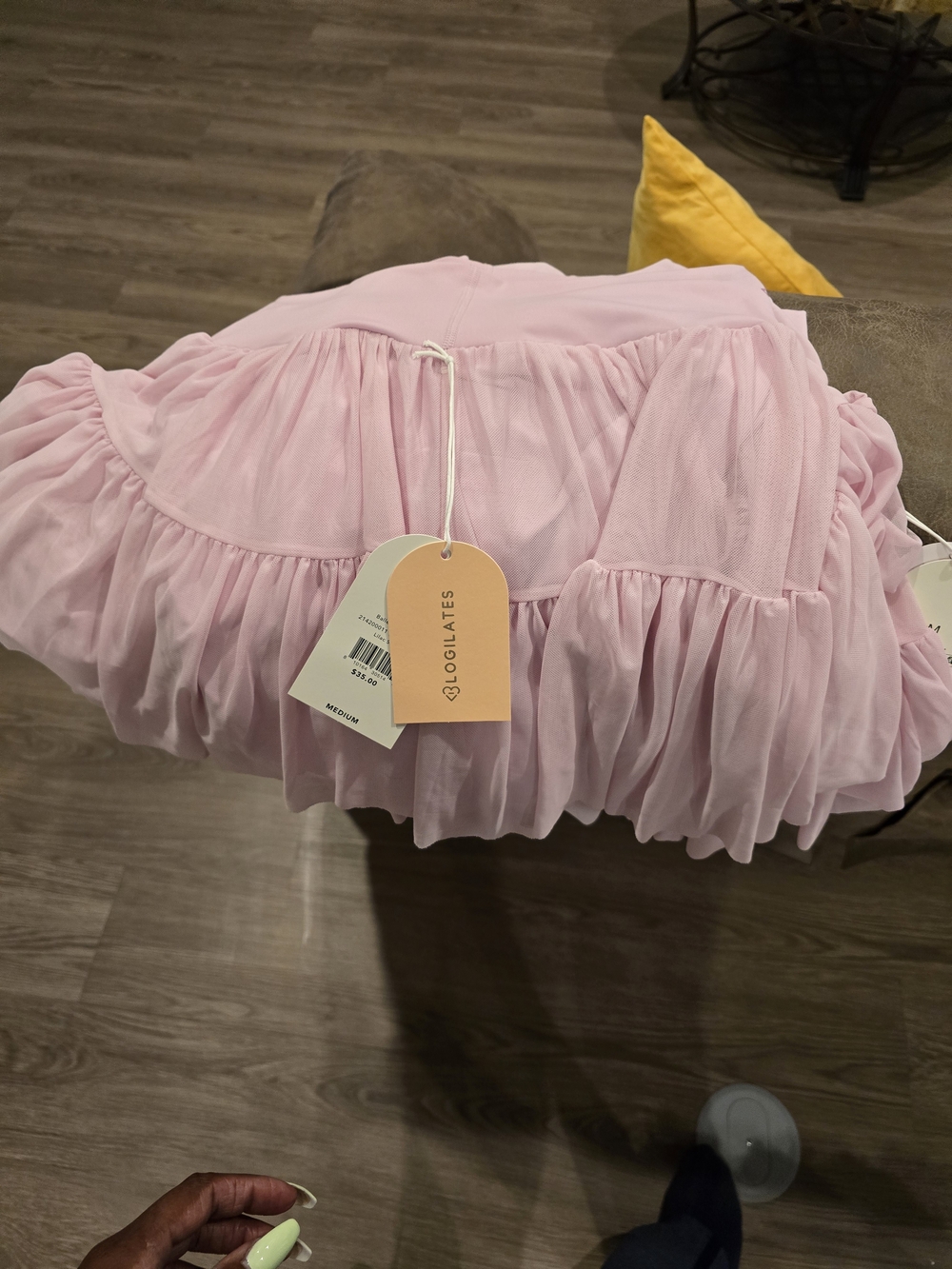 Women’s Pink Circle Skirt with Flared Tiers - Picture 4 of 5